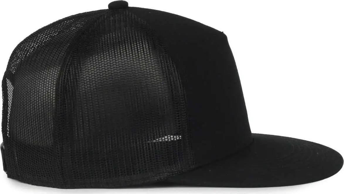 OC Sports OC510HP 5-Panel Mesh Back Cap - Black Black - Black / OSFM
