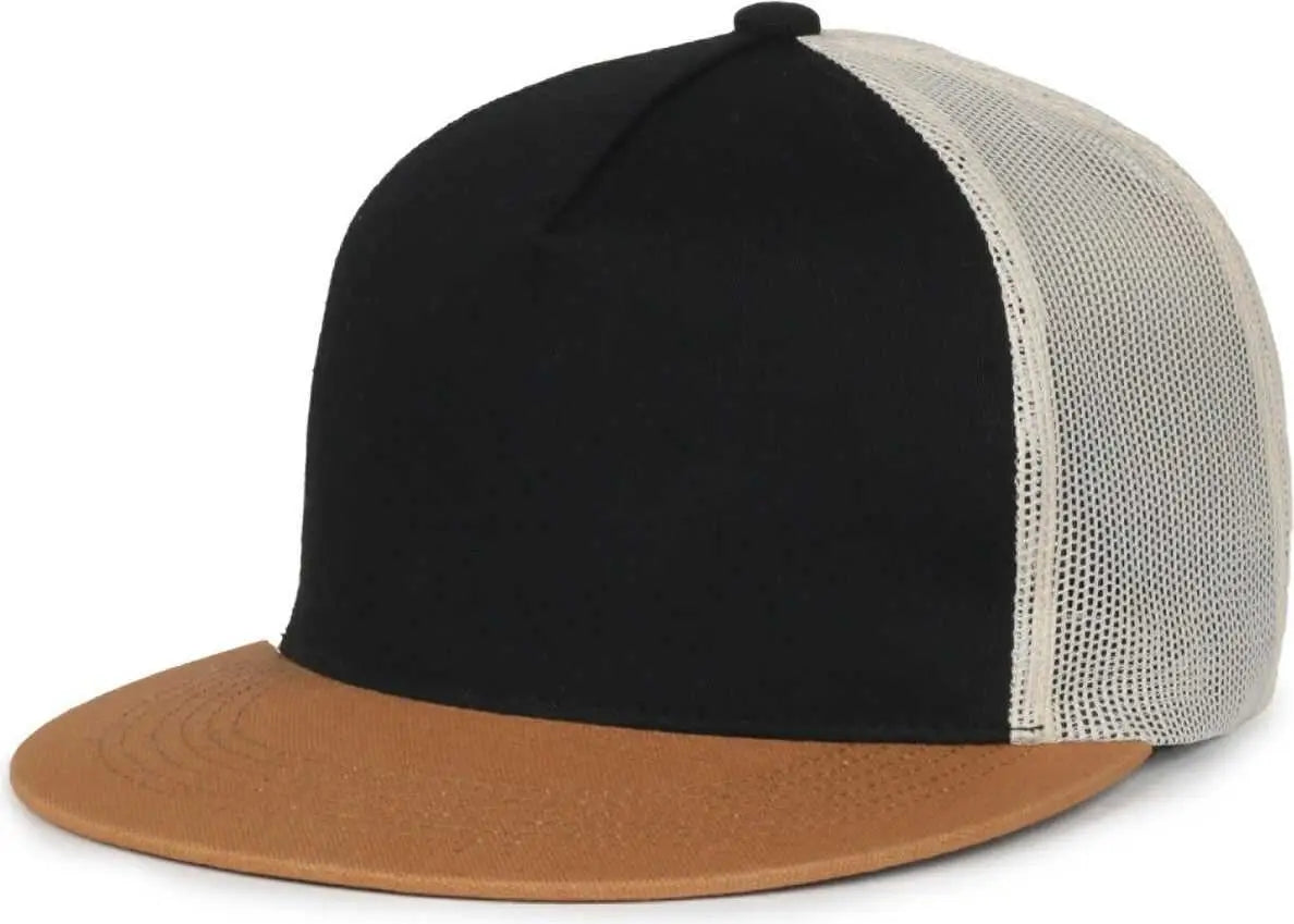OC Sports OC510HP 5-Panel Mesh Back Cap - Black Stone Duk - Duk / OSFM