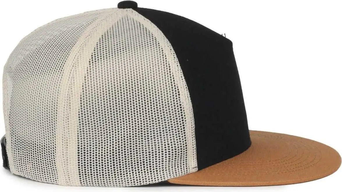 OC Sports OC510HP 5-Panel Mesh Back Cap - Black Stone Duk - Duk / OSFM