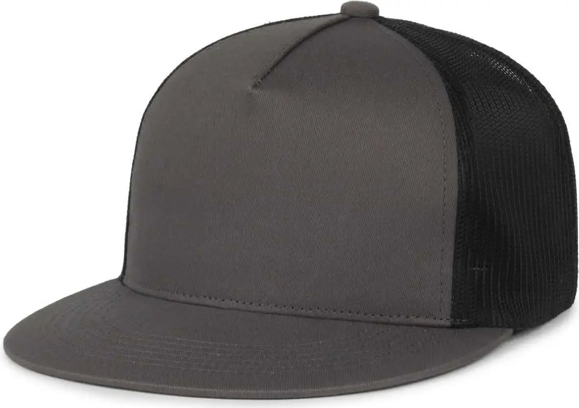 OC Sports OC510HP 5-Panel Mesh Back Cap - Charcoal Black - Black / OSFM