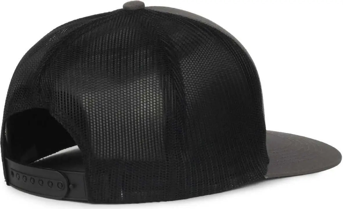 OC Sports OC510HP 5-Panel Mesh Back Cap - Charcoal Black - Black / OSFM