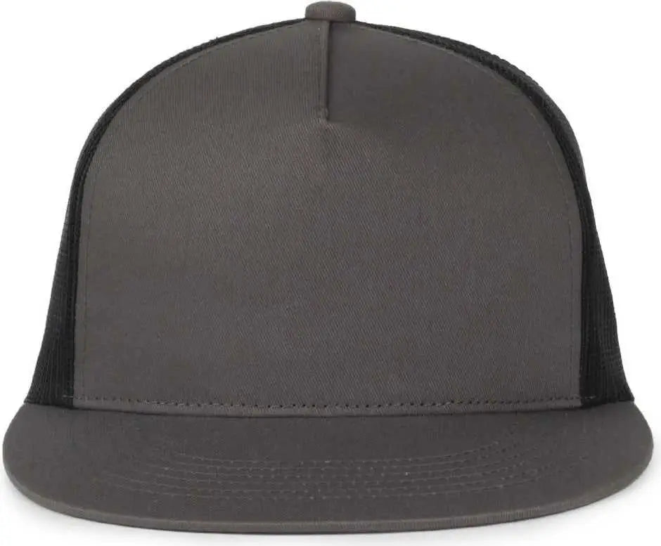 OC Sports OC510HP 5-Panel Mesh Back Cap - Charcoal Black - Black / OSFM