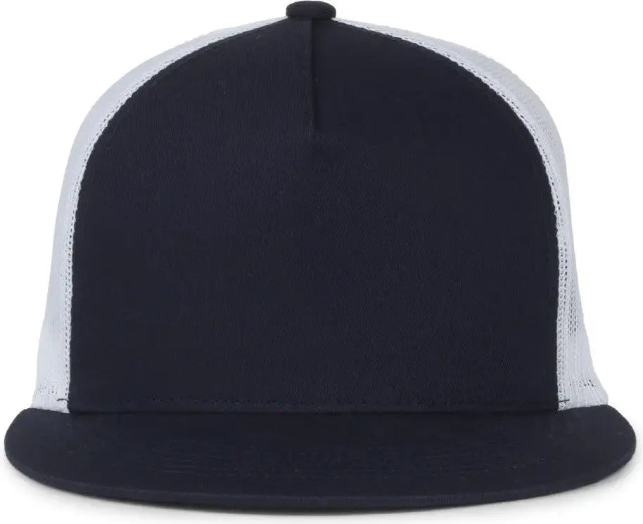 OC Sports OC510HP 5-Panel Mesh Back Cap - Navy White - White / OSFM
