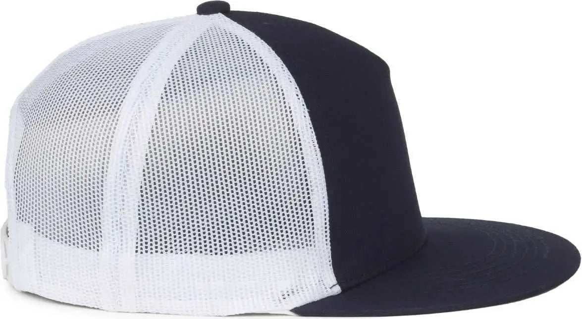OC Sports OC510HP 5-Panel Mesh Back Cap - Navy White - White / OSFM