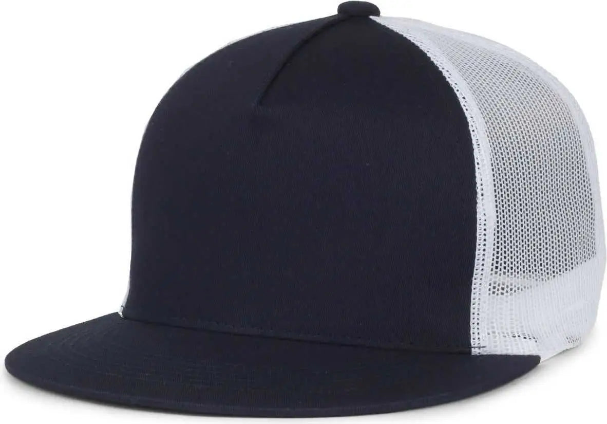 OC Sports OC510HP 5-Panel Mesh Back Cap - Navy White - White / OSFM