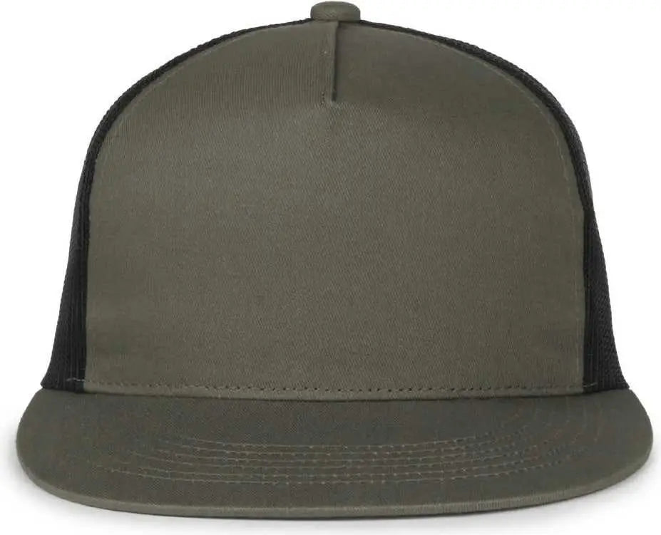 OC Sports OC510HP 5-Panel Mesh Back Cap - Olive Black - Black / OSFM