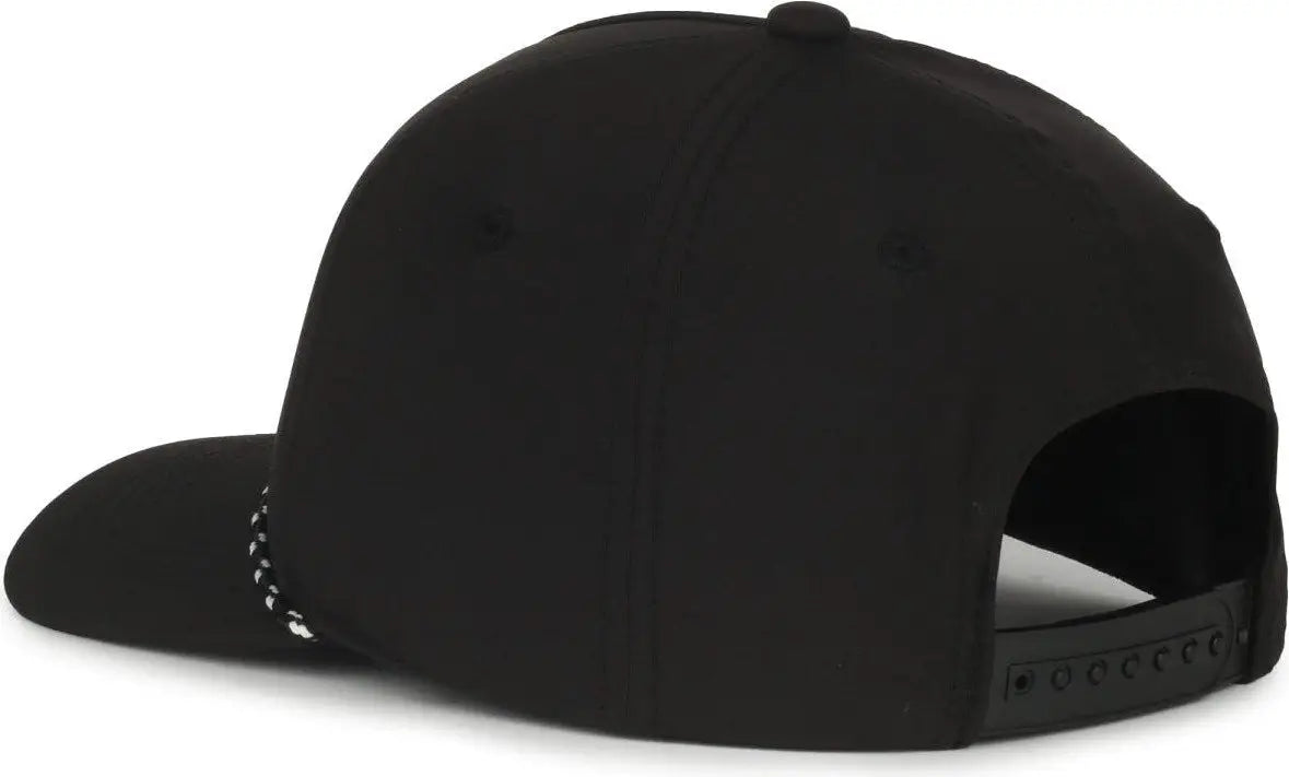 OC Sports OC550PF Performance 5-Panel with Cord Cap - Black - Black / OSFM