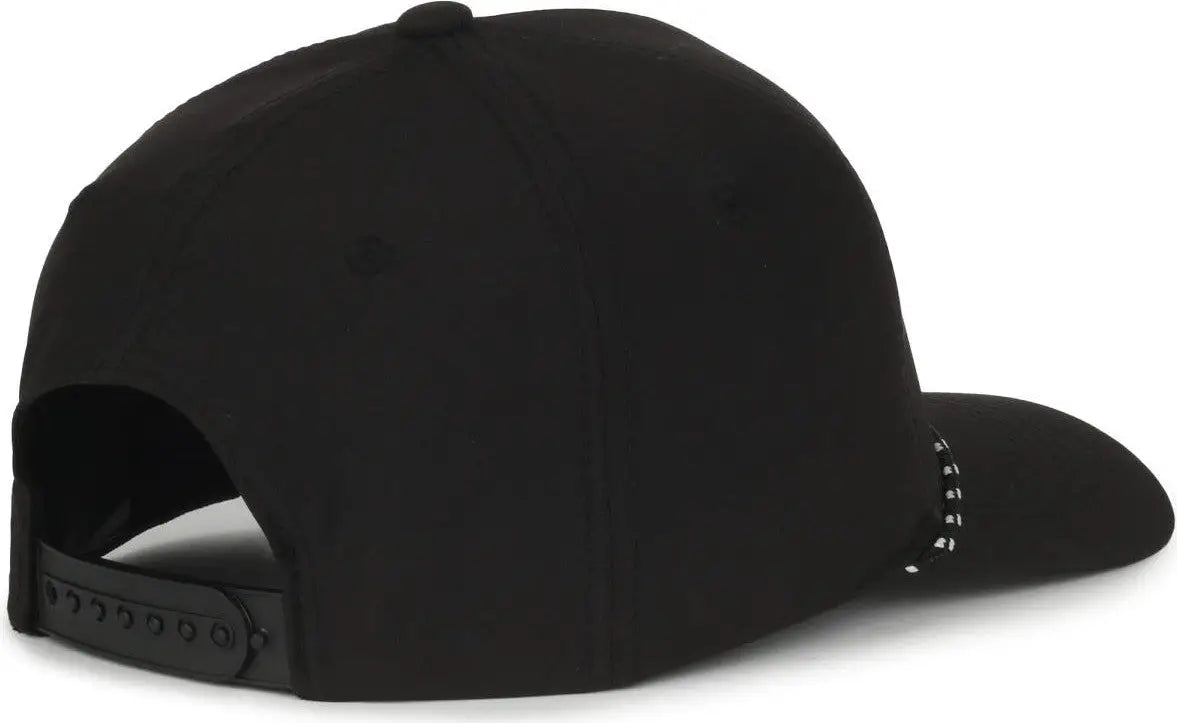 OC Sports OC550PF Performance 5-Panel with Cord Cap - Black - Black / OSFM