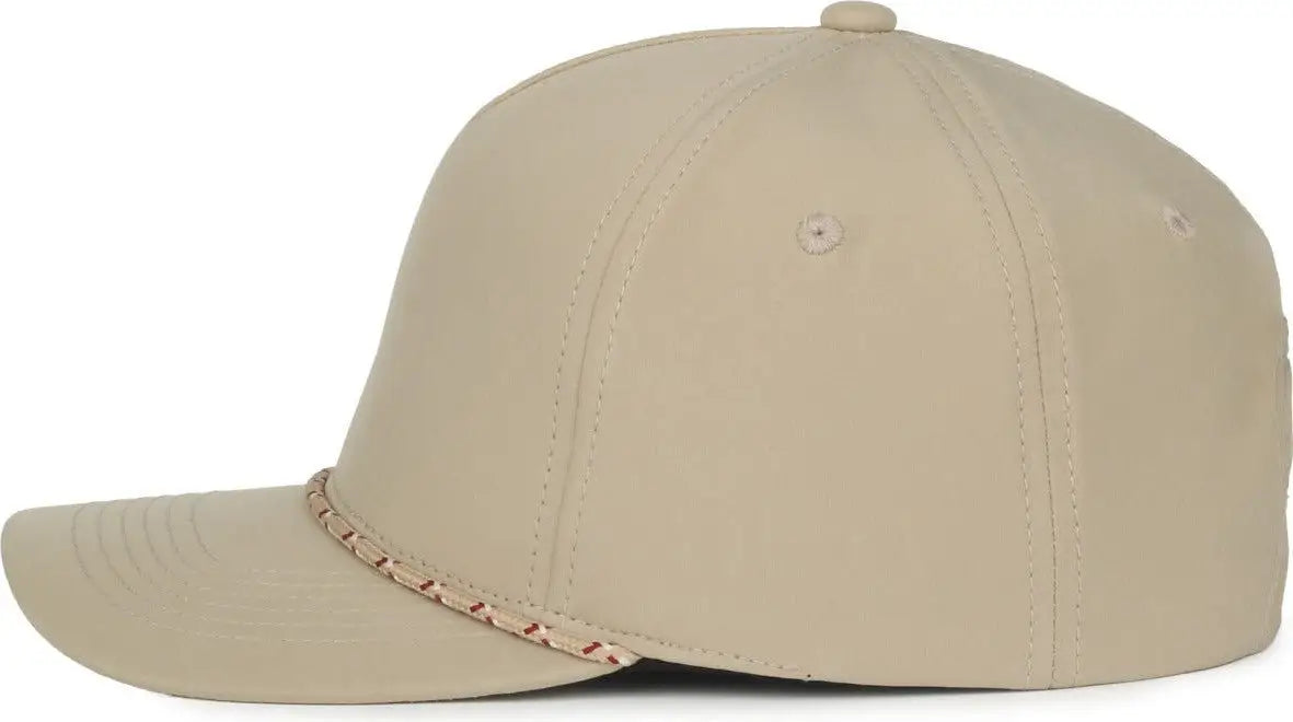 OC Sports OC550PF Performance 5-Panel with Cord Cap - Khaki - Khaki / OSFM