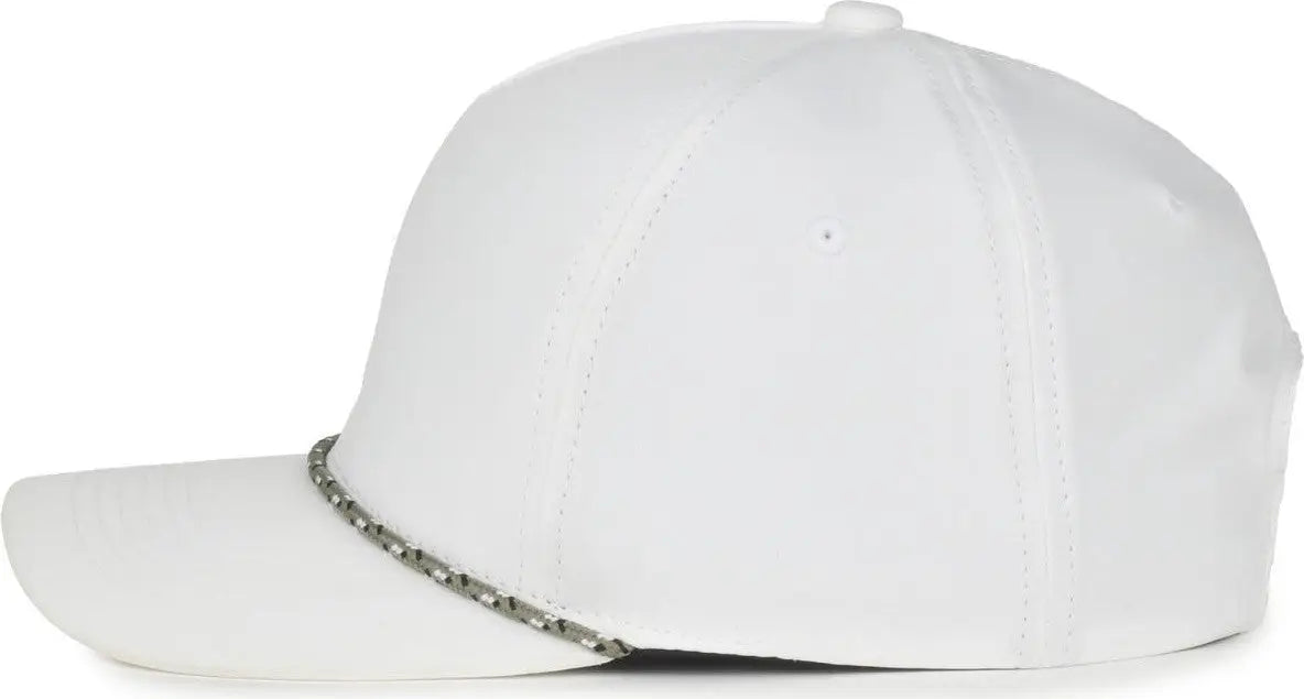OC Sports OC550PF Performance 5-Panel with Cord Cap - White - White / OSFM