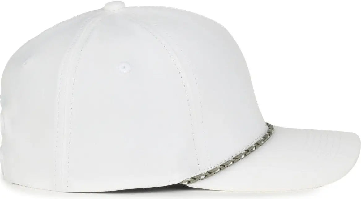 OC Sports OC550PF Performance 5-Panel with Cord Cap - White - White / OSFM