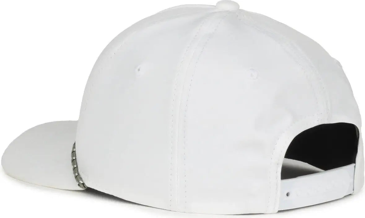 OC Sports OC550PF Performance 5-Panel with Cord Cap - White - White / OSFM
