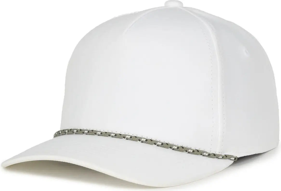 OC Sports OC550PF Performance 5-Panel with Cord Cap - White - White / OSFM