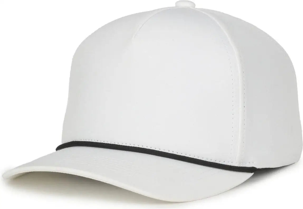 OC Sports OC550PF Performance 5-Panel with Cord Cap - White Black Cord - Cord / OSFM