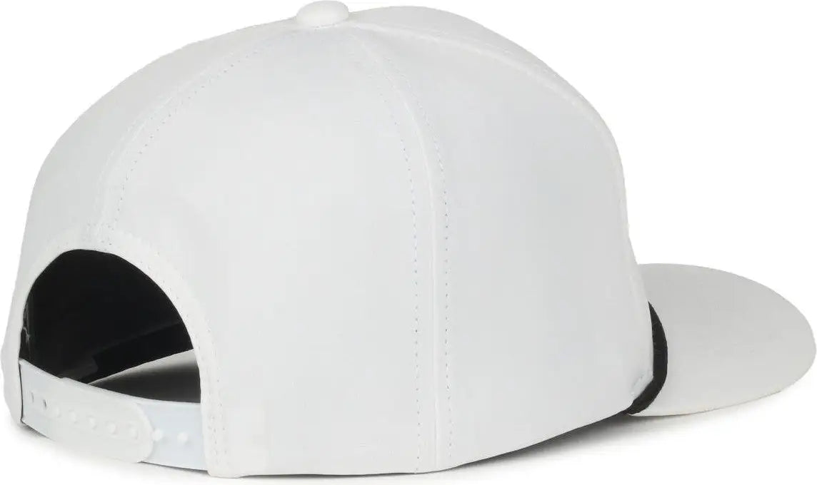 OC Sports OC550PF Performance 5-Panel with Cord Cap - White Black Cord - Cord / OSFM