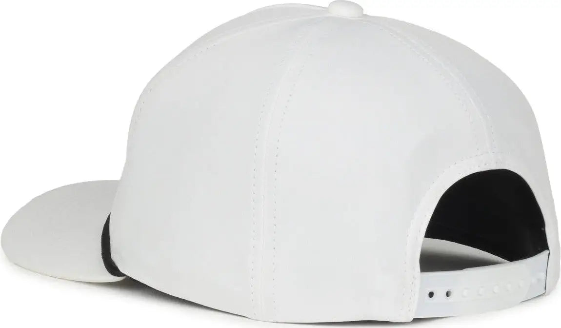 OC Sports OC550PF Performance 5-Panel with Cord Cap - White Black Cord - Cord / OSFM