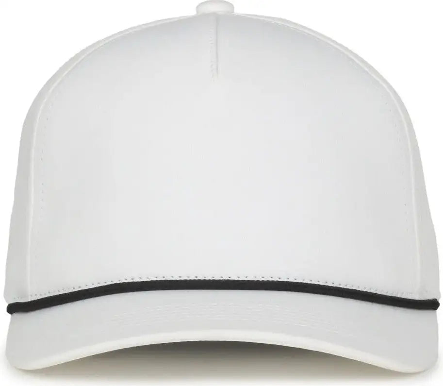 OC Sports OC550PF Performance 5-Panel with Cord Cap - White Black Cord - Cord / OSFM