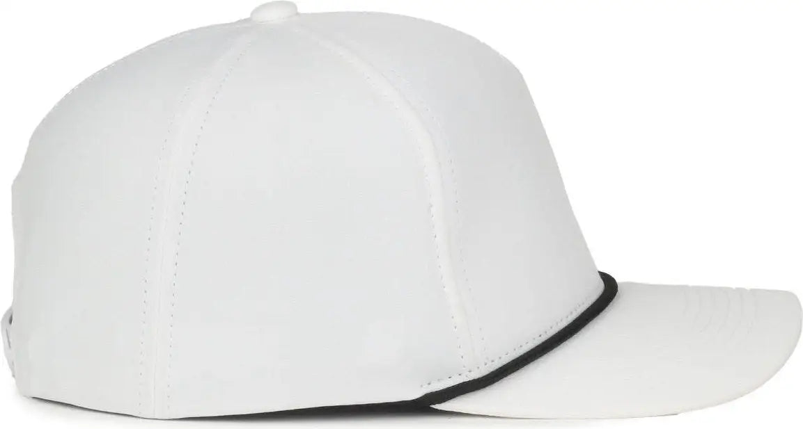 OC Sports OC550PF Performance 5-Panel with Cord Cap - White Black Cord - Cord / OSFM
