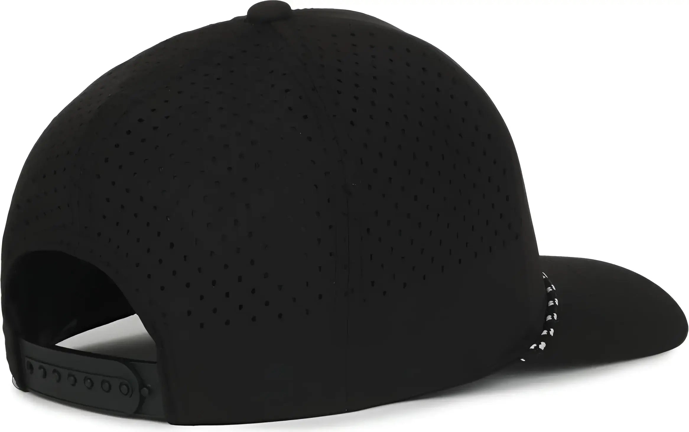 OC Sports OC551PF Perforated Performance 5-Panel with Cord Cap - Black - Black / OSFM