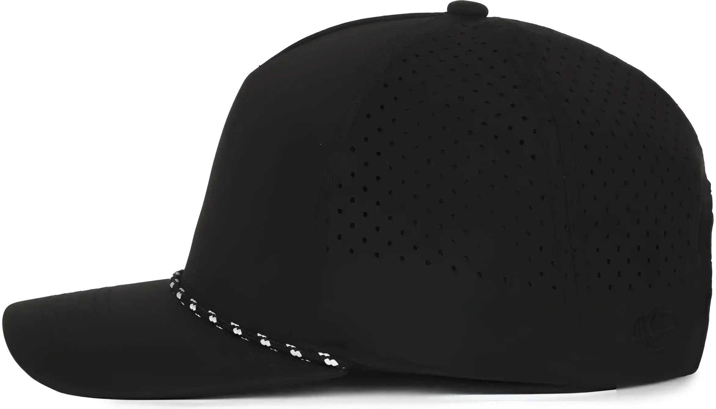 OC Sports OC551PF Perforated Performance 5-Panel with Cord Cap - Black - Black / OSFM
