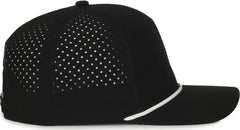 OC Sports OC551PF Perforated Performance 5-Panel with Cord Cap - Black White Cord - Cord / OSFM