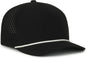 OC Sports OC551PF Perforated Performance 5-Panel with Cord Cap - Black White Cord - Cord / OSFM