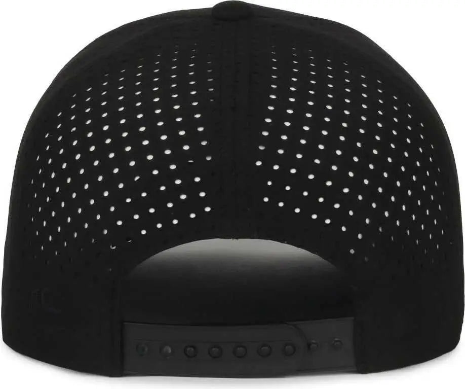 OC Sports OC551PF Perforated Performance 5-Panel with Cord Cap - Black White Cord - Cord / OSFM