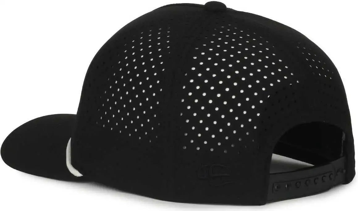 OC Sports OC551PF Perforated Performance 5-Panel with Cord Cap - Black White Cord - Cord / OSFM