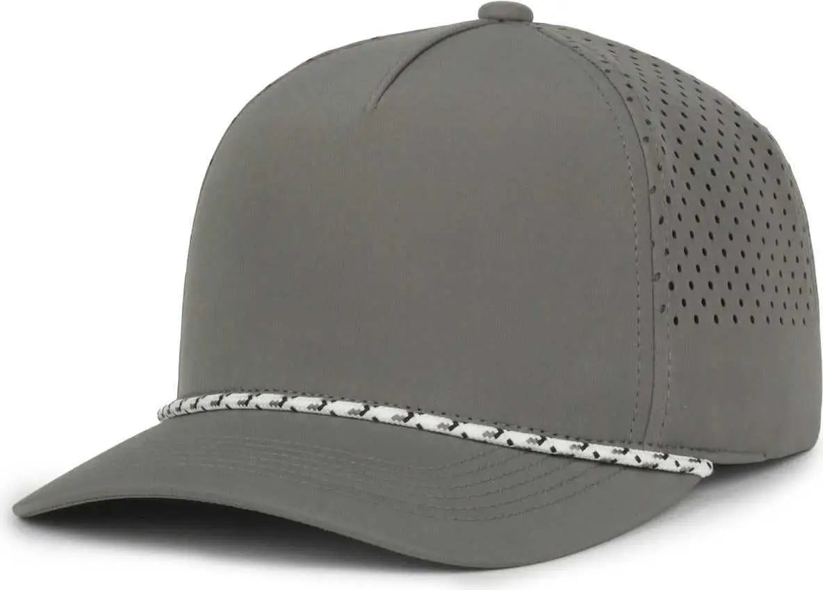 OC Sports OC551PF Perforated Performance 5-Panel with Cord Cap - Charcoal - Dark Gray / OSFM