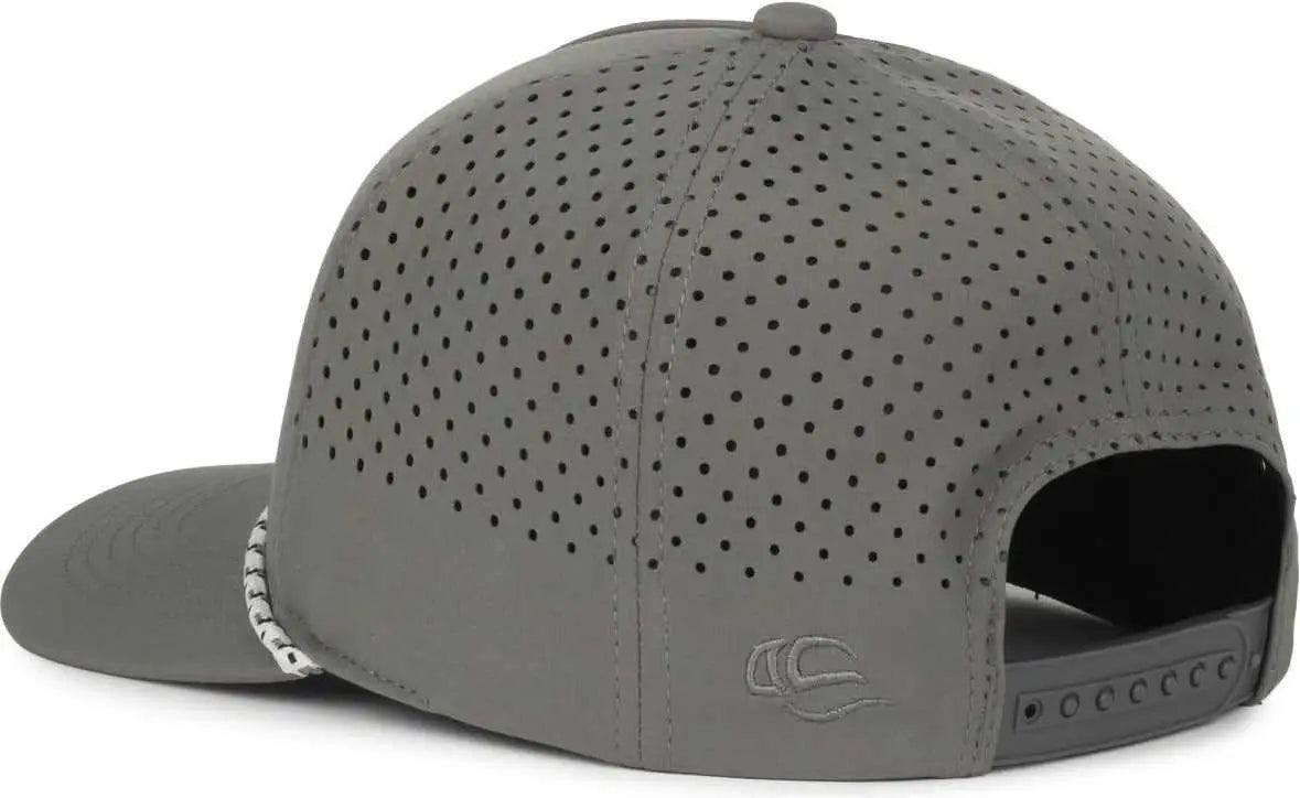 OC Sports OC551PF Perforated Performance 5-Panel with Cord Cap - Charcoal - Dark Gray / OSFM