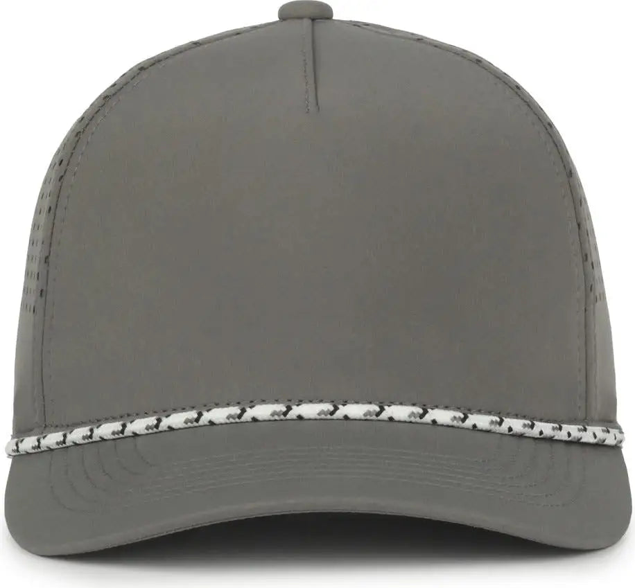OC Sports OC551PF Perforated Performance 5-Panel with Cord Cap - Charcoal - Dark Gray / OSFM