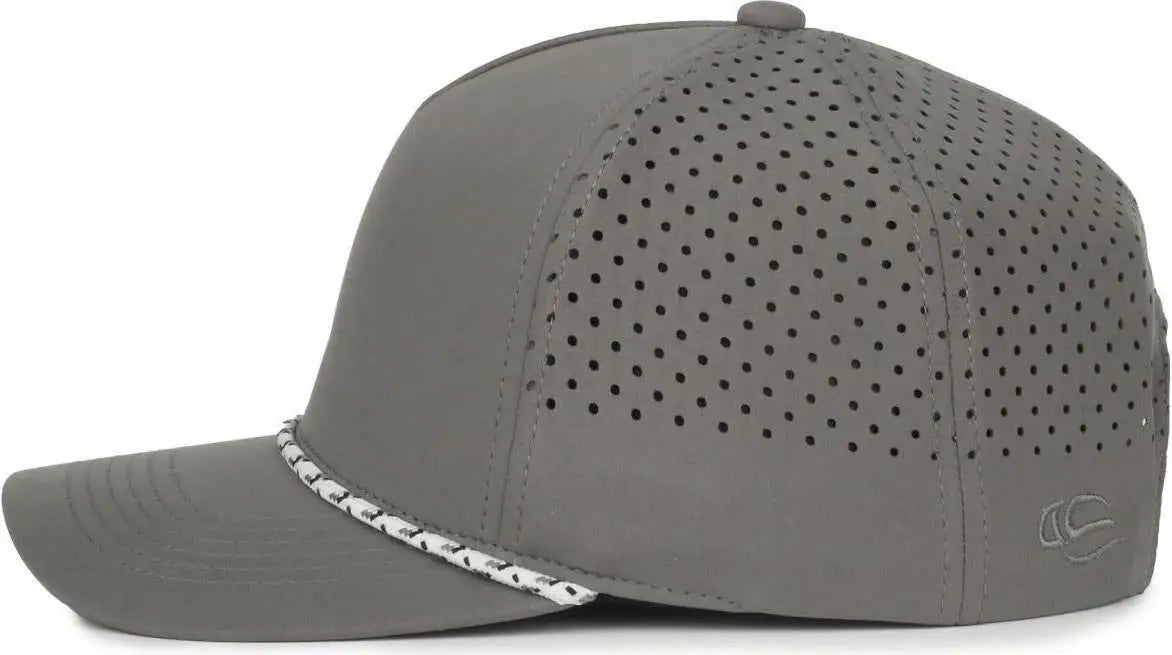 OC Sports OC551PF Perforated Performance 5-Panel with Cord Cap - Charcoal - Dark Gray / OSFM