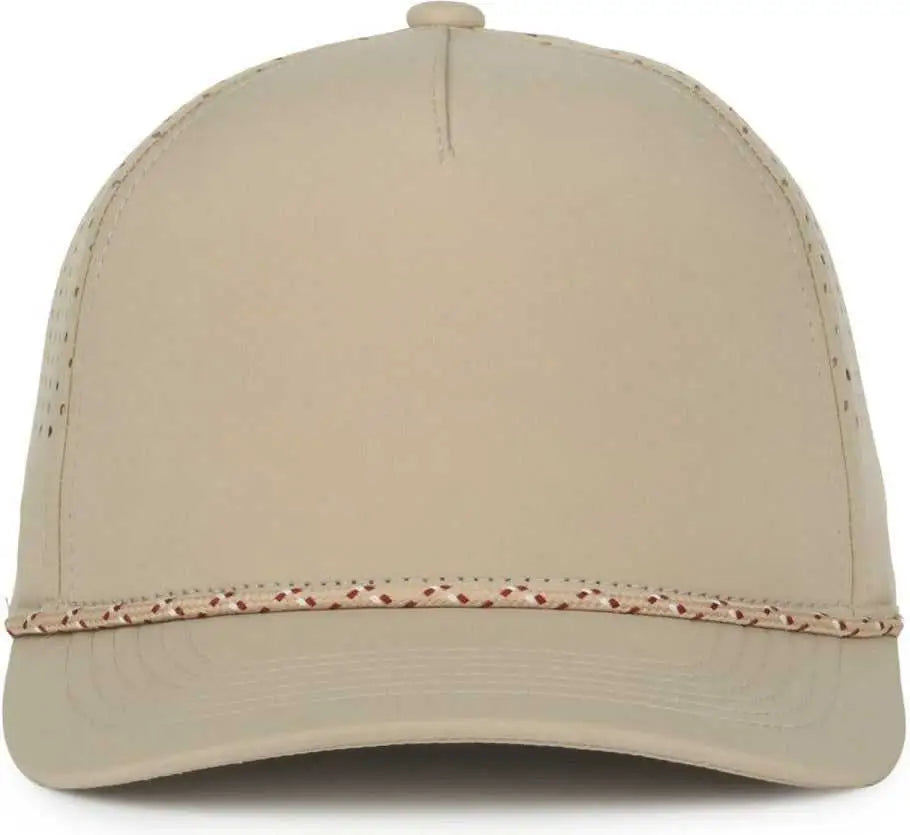 OC Sports OC551PF Perforated Performance 5-Panel with Cord Cap - Khaki - Khaki / OSFM