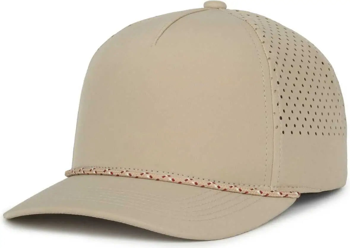 OC Sports OC551PF Perforated Performance 5-Panel with Cord Cap - Khaki - Khaki / OSFM