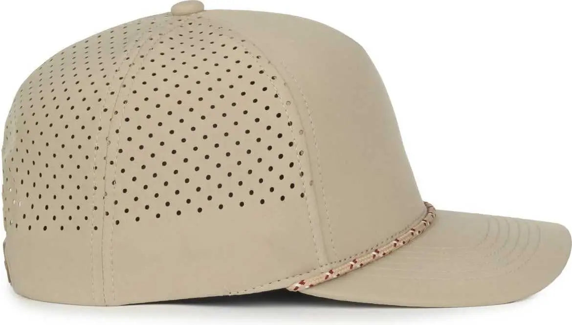 OC Sports OC551PF Perforated Performance 5-Panel with Cord Cap - Khaki - Khaki / OSFM
