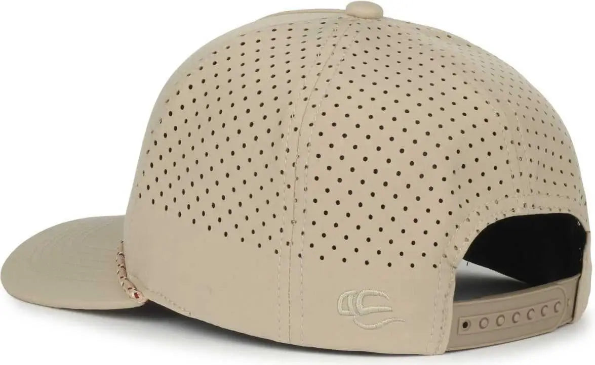 OC Sports OC551PF Perforated Performance 5-Panel with Cord Cap - Khaki - Khaki / OSFM
