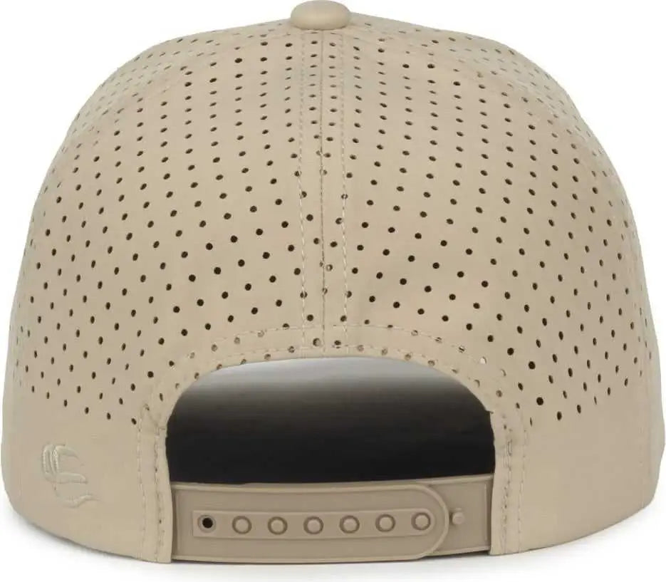 OC Sports OC551PF Perforated Performance 5-Panel with Cord Cap - Khaki - Khaki / OSFM