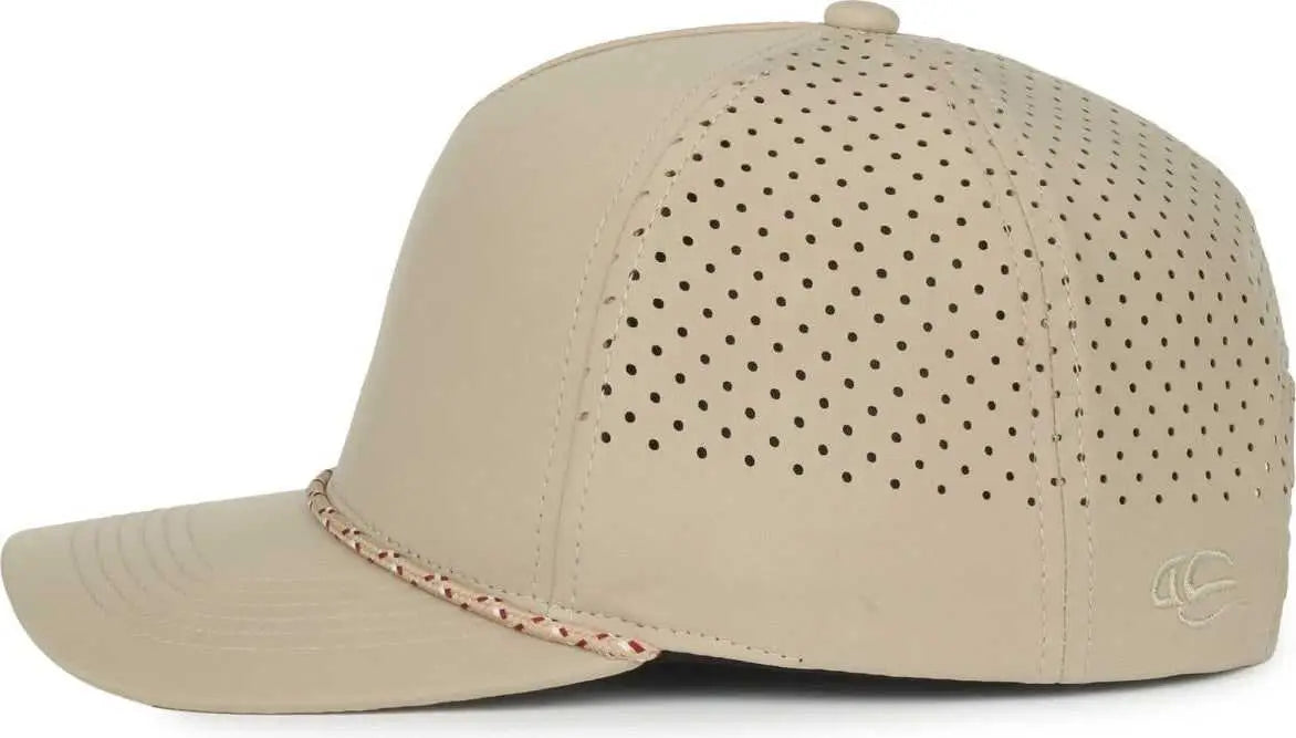 OC Sports OC551PF Perforated Performance 5-Panel with Cord Cap - Khaki - Khaki / OSFM