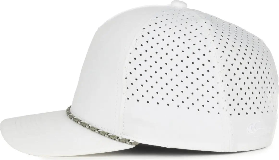 OC Sports OC551PF Perforated Performance 5-Panel with Cord Cap - White - White / OSFM