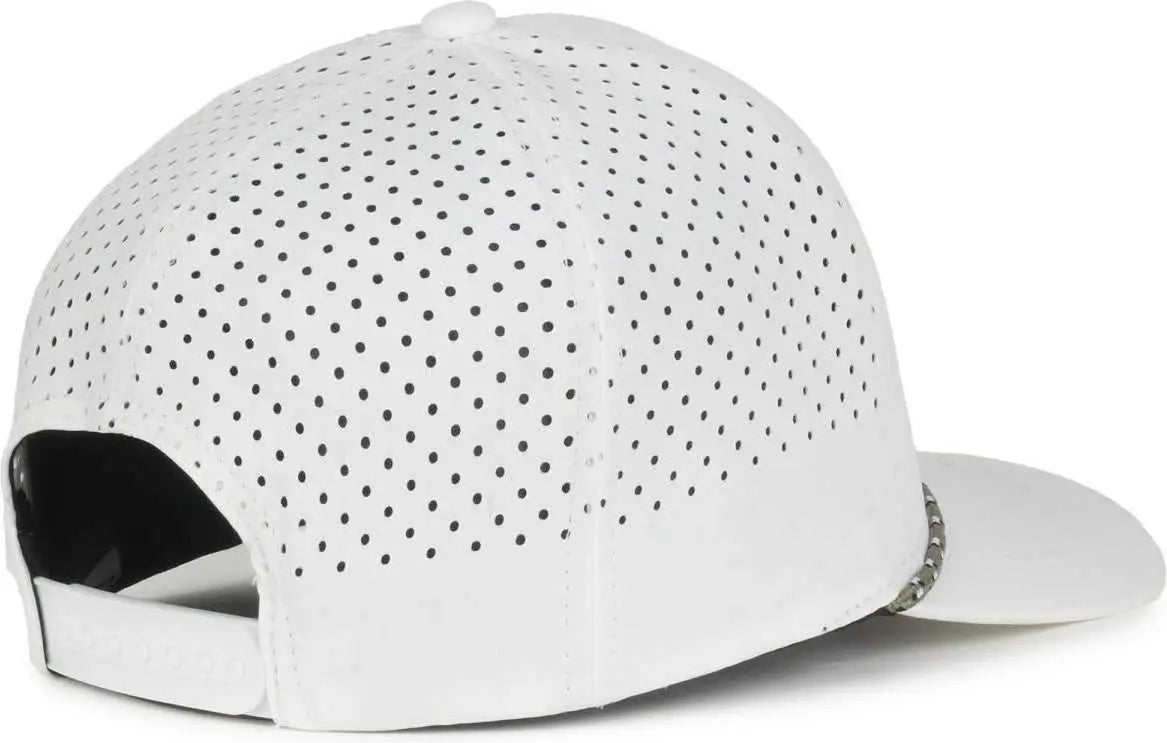 OC Sports OC551PF Perforated Performance 5-Panel with Cord Cap - White - White / OSFM
