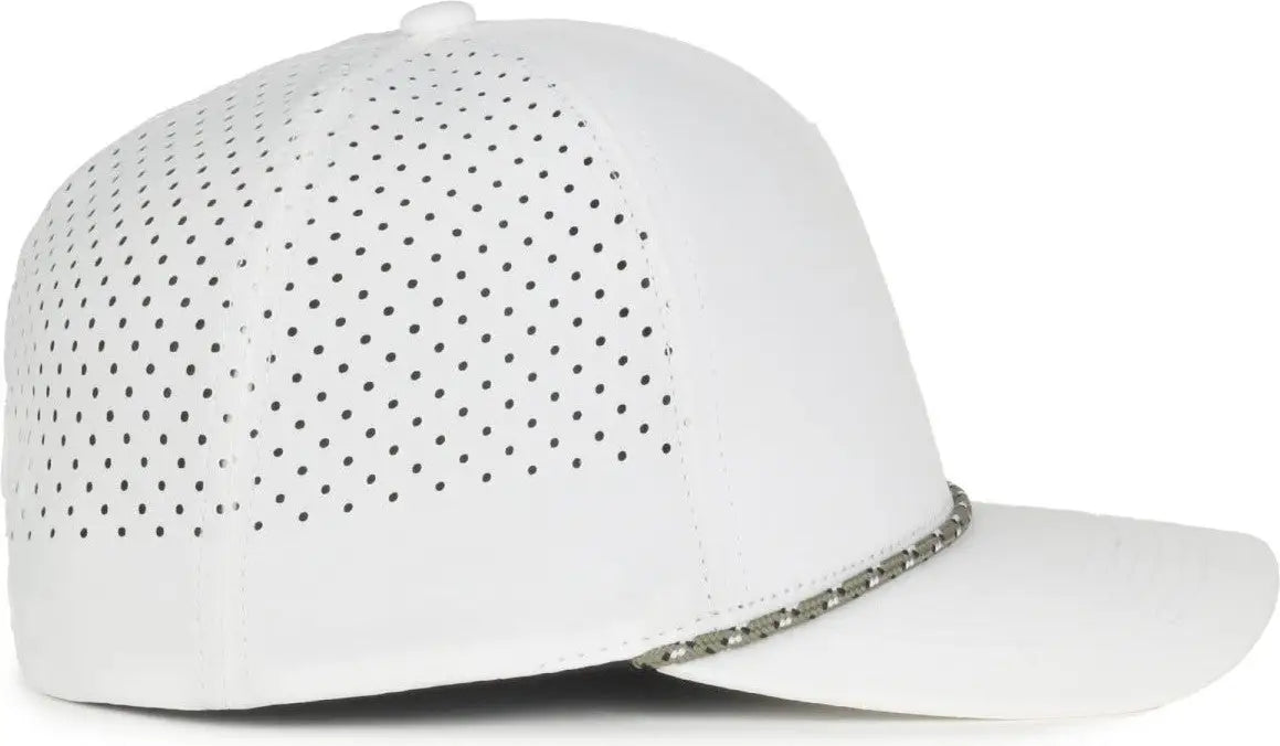 OC Sports OC551PF Perforated Performance 5-Panel with Cord Cap - White - White / OSFM