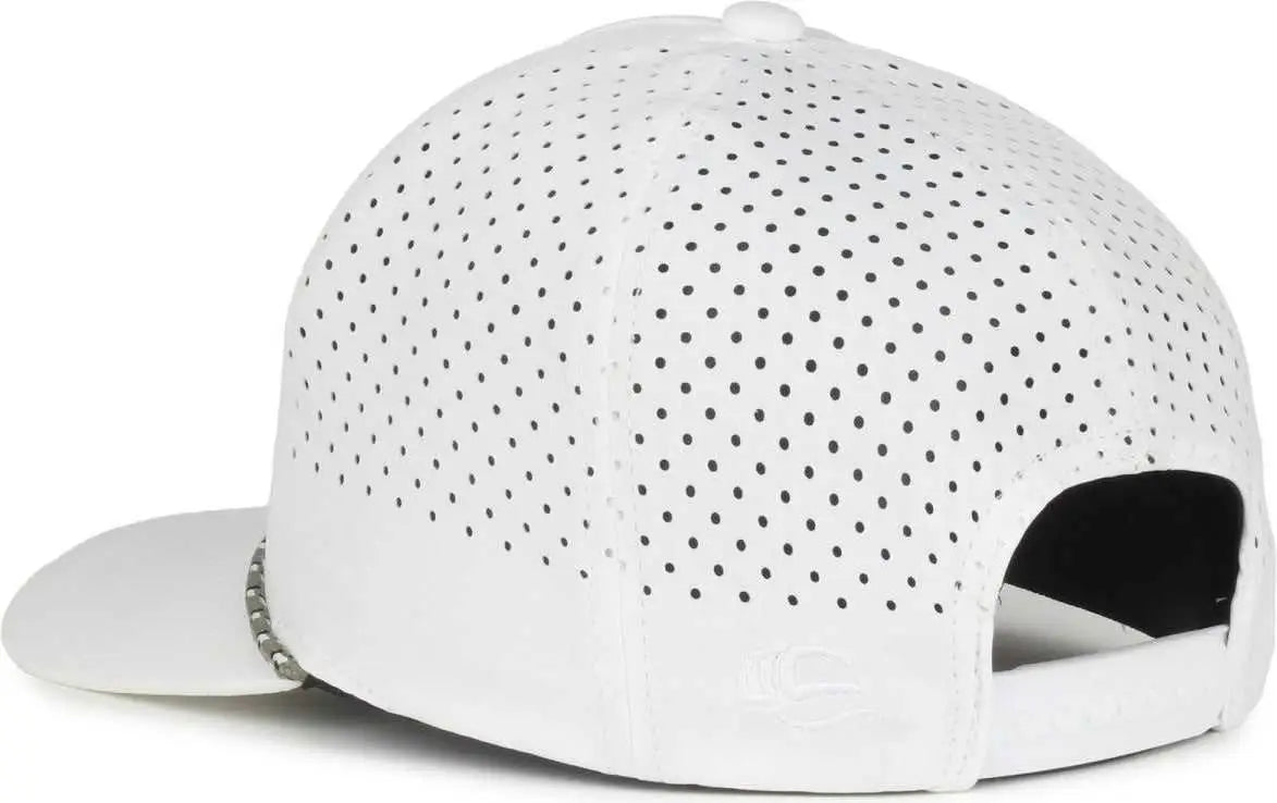 OC Sports OC551PF Perforated Performance 5-Panel with Cord Cap - White - White / OSFM