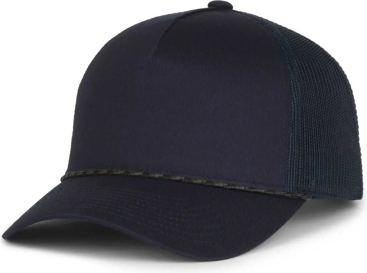 OC Sports OC555M 5-Panel Mesh Back with Cord Cap - Navy Navy - Navy / OSFM