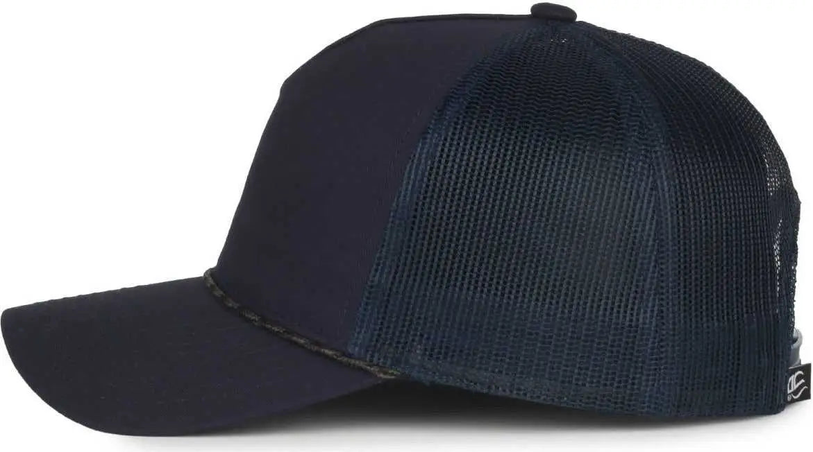 OC Sports OC555M 5-Panel Mesh Back with Cord Cap - Navy Navy - Navy / OSFM