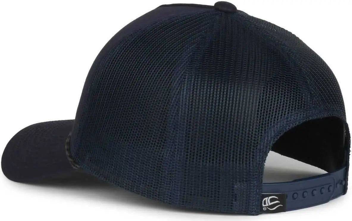 OC Sports OC555M 5-Panel Mesh Back with Cord Cap - Navy Navy - Navy / OSFM