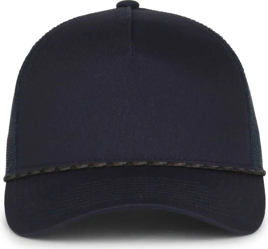 OC Sports OC555M 5-Panel Mesh Back with Cord Cap - Navy Navy - Navy / OSFM