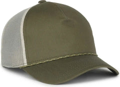 OC Sports OC555M 5-Panel Mesh Back with Cord Cap - Olive Putty - Putty / OSFM
