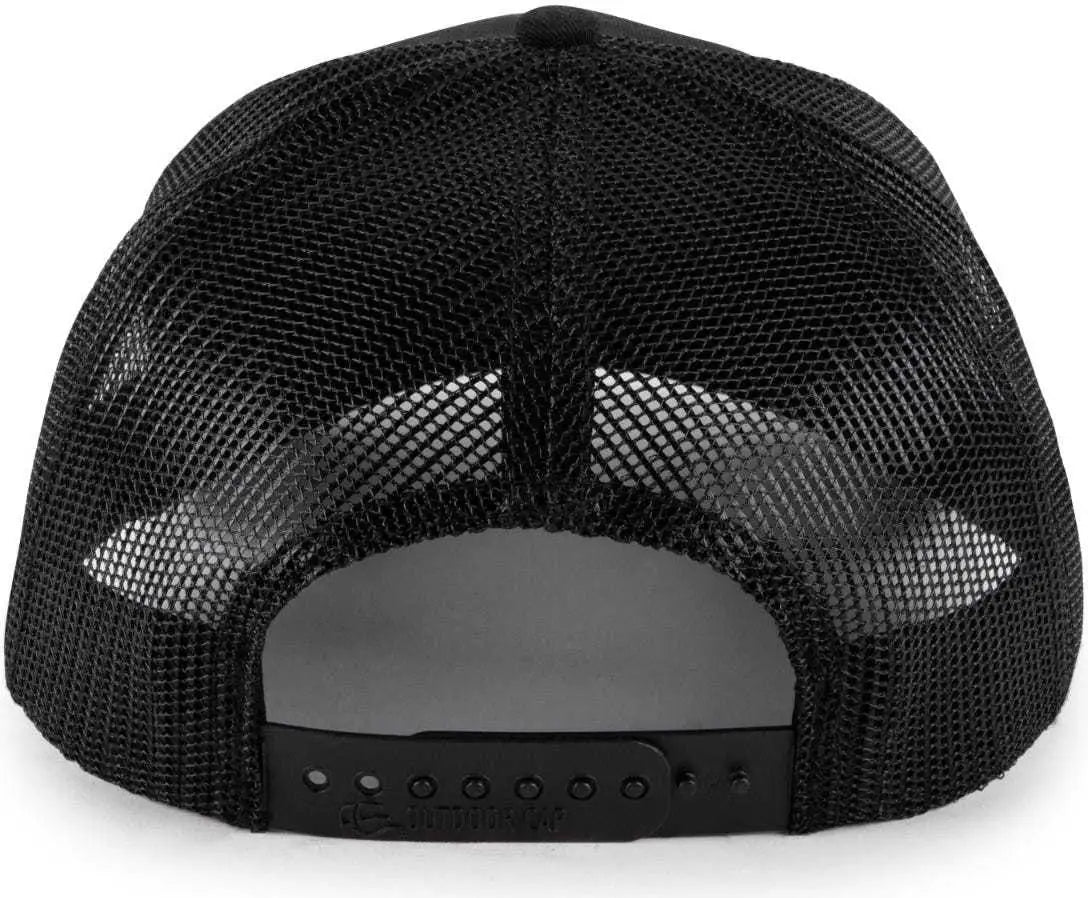 OC Sports OC571 Slight Pre-Curved Visor with Mesh Back Cap - Black Black - Black / 6 7/8’’ - 7 1/2’’