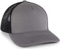 OC Sports OC571 Slight Pre-Curved Visor with Mesh Back Cap - Charcoal Black - Dark Gray Black / 6 7/8’’ - 7 1/2’’