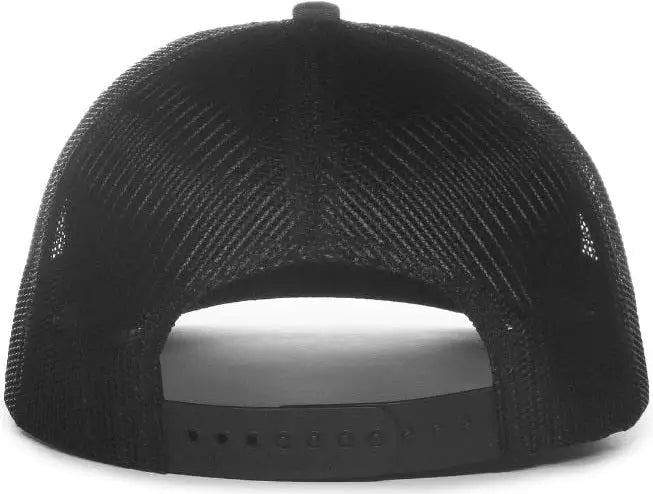 OC Sports OC571 Slight Pre-Curved Visor with Mesh Back Cap - LN Heathered Charcoal Black - Dark Gray Black / 6 7/8’’